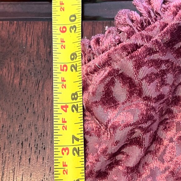 Valerie Stevens Velvet Burnout Tunic Top 1X Plus Size Purple Boho Refined Hippie - Picture 9 of 9